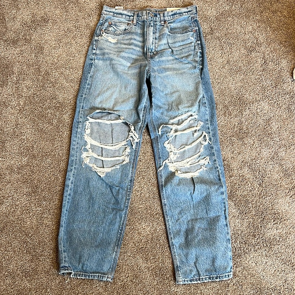American Eagle highest rise, baggy straight jeans - size 12